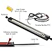CoCsmart 2PC Flexible Switchback Dual-Color White & Amber Motorcycle LED Fork Turn Signal Blinkers DRL Daytime Running Light Waterproof Adjustable Stips Bars kit Universal Fit Motorbike (39mm-70mm)