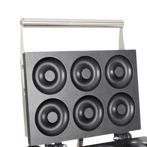 Electric Donut Maker,110V 1600W Commercial Doughnut Machine with Non-stick Surface,6 Holes Double-Sided Heating Waffle Machine,Non-stick Electric Doughnut Maker for Home and Commercial Use - Thumbnail 6