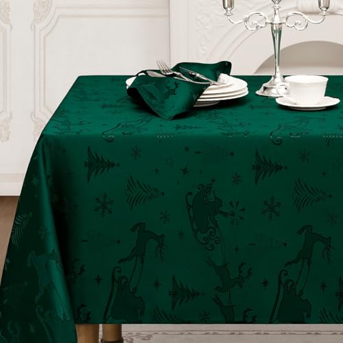 Romanstile kleine Tischdecke Weihnachten 85x85 cm grün Mitteldecke...