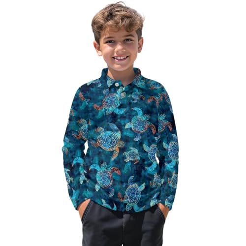 Long Sleeve Tops for Boys Kids Active Shirt Size 3-16 Years Old