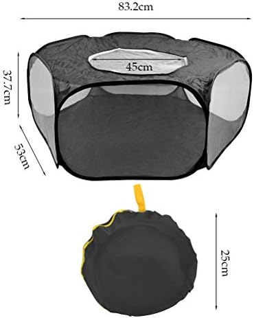 DODUOS Small Animal Cage Tent Pop up Pet Playpen, Foldable Pet Cage Tent Outdoor Indoor Exercise Fence with Top Cover, Mesh Hamster Playpen Yard Fence Play Pen Breathable for Rabbit Ferret Guinea Pig