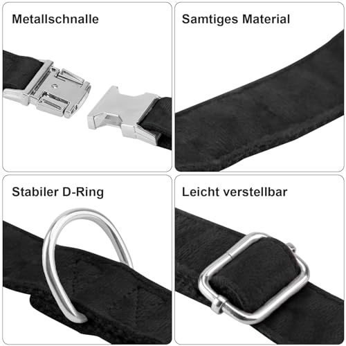Tie KTWSUEF Hundehalsband Fliege Samtige, Fliege für Hunde, Komfortable Haltbarkeit Halsband Hund, Abnehmbares und verstellbares Fliege Hunde Für Hochzeiten, Geburtstage, Festliche