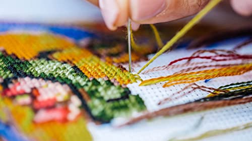 Image of Aida Cloth 14 Count Cross Stitch Fabric,19x28inch (14CT, White)