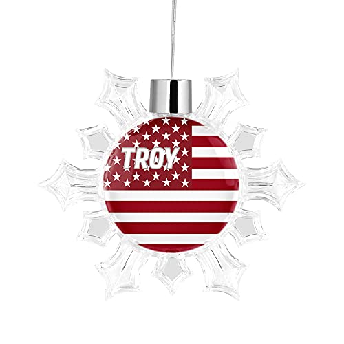 Troy University Snowflake Christmas Tree Ornament Decoration for Tree Party Home Holiday Decor (Troy University 3)