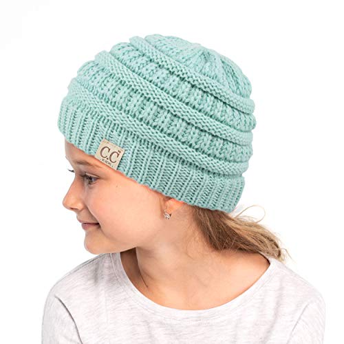 Image of C.C Hatsandscarf Kids Beanie Ages 2-5 Warm Chunky Thick Stretchy Knit Slouch Beanie Skull Hats (YJ-847-KIDS)