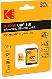 Kodak - Carte Micro SD 32 Go UHS-I U1 V10 A1 microSDHC/XC - Carte Mémoire Micro SD - Vitesse de Lecture 85MB/s Max - Vitesse d'Écriture 25MB/s Max - Stockage Supplémentaire pour Smartphone/Tablette