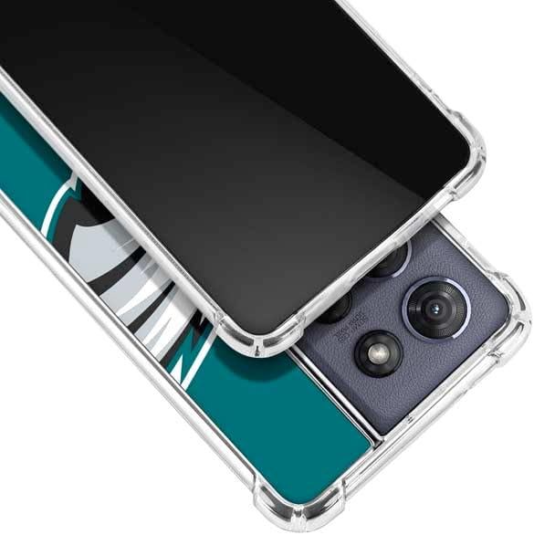 Skinit Clear Phone Case Compatible with Moto G 5G (2025) - Officially Licensed NFL Philadelphia Eagles Large Logo Design