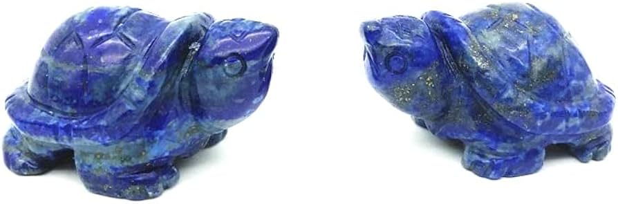 ラピスラズリー　亀置物 Amazon.co.jp: 1PC 天然ラピスラズリ亀亀像クリスタル宝石動物ポケット