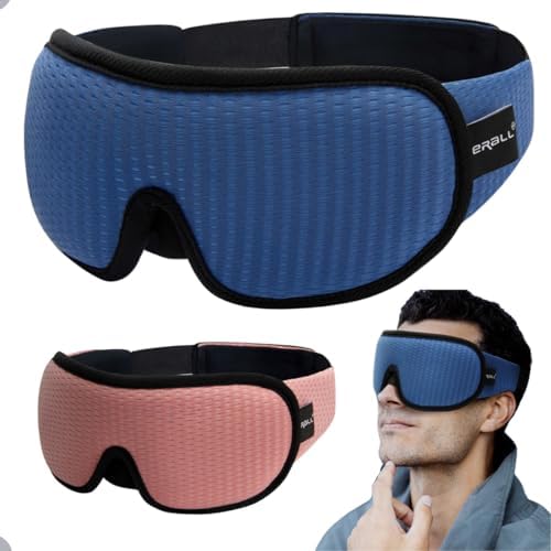 Máscara para Dormir 3D Premium, Tapa Olhos Ajustável, Design Anat...