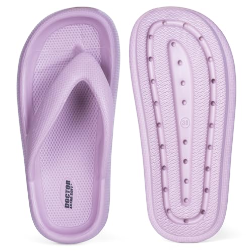 Image of DOCTOR EXTRA SOFT Women's Classic Ultra Soft Flip Flops /Slippers with Cushion FootBed for Adult | Comfortable & Light Weight| Stylish & Anti-Skid| Waterproof & Everyday Use Slip-on Ladies Girls D-541