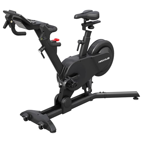 MAXXUS Vélo d'Appartement SpeedBike S2 - Volant d'Inertie 8kg, Réglable, Connecté APP Zwift, Magnétique - Spinning Bike d' Adulte, Velo Biking d'Interieur, Home Trainer, Fitness (Noir avec gris)