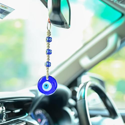 Image of ZAICUS Turkish Blue Glass Evil Eye Hanging | Feng Shui Vastu Nazar Battu for Protection & Good Luck | Perfect for Home Decor & Gifting | Ideal for Doorways, Home, & Office