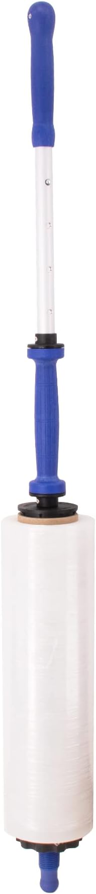 LITE DELIGHT Stretch Wrap Dispenser, Aluminum, Metallic-Silver, 50.5"-58", Handles 18" Rolls of Film (Wrap Film is not Included)