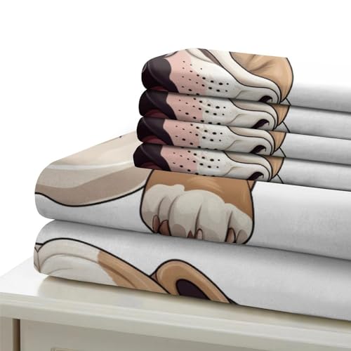 Linge de lit King Size抗过敏易打理 microfibre motif bouledogue