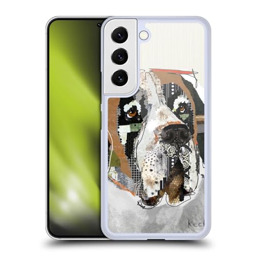 Head Case Designs Officially Licensed Michel Keck Saint Bernard Dogs 2 Hard Back Case Compatible with Samsung Galaxy S22 5G