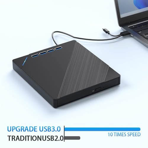 Lectora USB3.0 Multi Formato Silenciosa para CDs, DVDs y BluRay miniatura 4