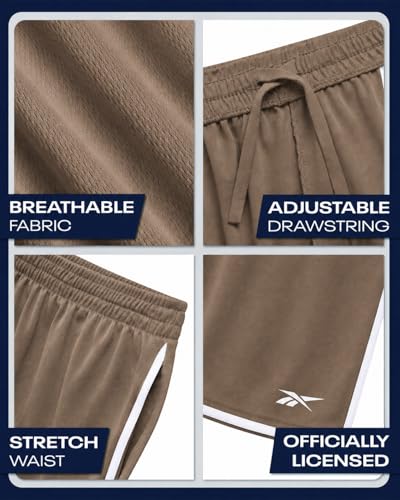 Short de basket-ball garçon Reebok en maille légère avec cordon - 5