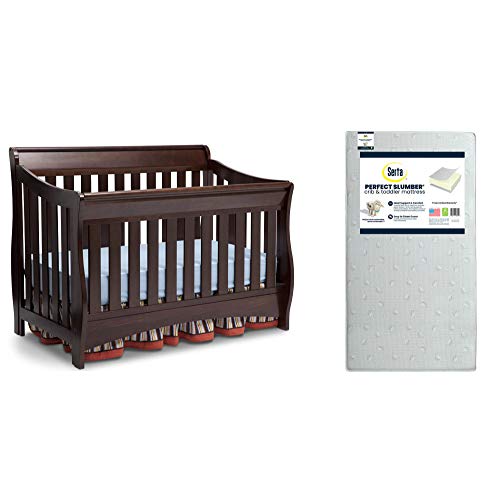 Delta Children 4-in-1 Crib & Recycled Fiber Core Mattress Bundle