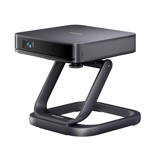 Dangbei Atom Mini Beamer 1080P mit Ständer, 1200 ISO Lumen, Netflix Official, Dolby Audio, Autofokus Trapezkorrektur, 3D, 4K Unterstützt, Beamer Klein mit WiFi und Bluetooth für Heimkino/Outdoor Handy