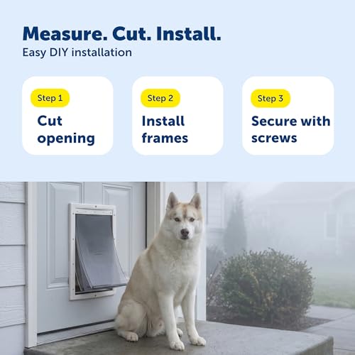 PetSafe Extreme Weather Dog Door for Exterior Door - Energy Efficient Door for Cats and Dogs Insulated Flap System, for Large Dogs up to 100 lb - Plastic Frame by PetSafe - Image 6