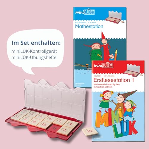miniLÜK-Sets: miniLÜK-Set: 1. Klasse - Mathematik, Deutsch: Deutsch und Mathe für das 1.Schuljahr: Mathestation 1.Klasse / Erstlesestation 1 / ... ... 1 / Spielend lesen und rechnen lernen