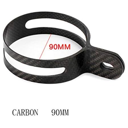 Amazon Togetoo オートバイサイレンサーバンドエキゾーストマフラーエスケープホルダーマフラー固定リングサポートブラケットカーボンファイバー 90mm マフラーステー バンド 車 バイク