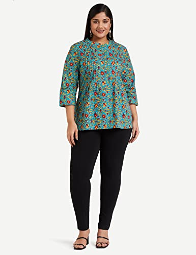 Image of Amazon Brand - Myx Women Cotton Regular Fit Casual Kurti (Available in Plus Sizes)