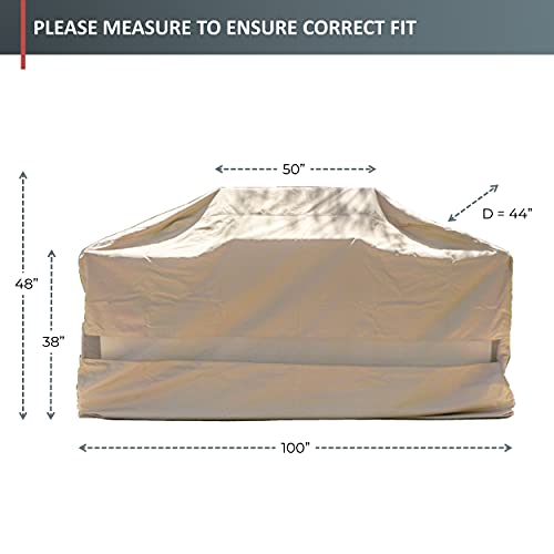 Formosa Covers | Premium Tight Weave BBQ Island Grill All Weather Protection Covers up to 100" - Thumbnail 3