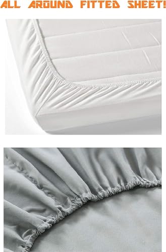Elegant Comfort Luxury Quality Microfiber 5-Piece 1500 Premium Hotel Sheet Set-Wrinkle Resistant, All Around Elastic Fitted Sheet, Deep Pocket up to 16", Split King, Taupe