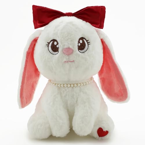 Image of White Bunny Soft Toy for Kids Stuffed Soft Toy with Cute Hug-Friendly Plush for Babies, Toddlers & Children Safe, Lightweight & Easy to Clean (28CM)