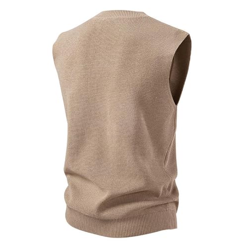 Men's Sweater Vests V Neck Sleeveless Knit Vest Casual Loose Dressy Lightweight Basic Solid Color Pullover Sweaters3