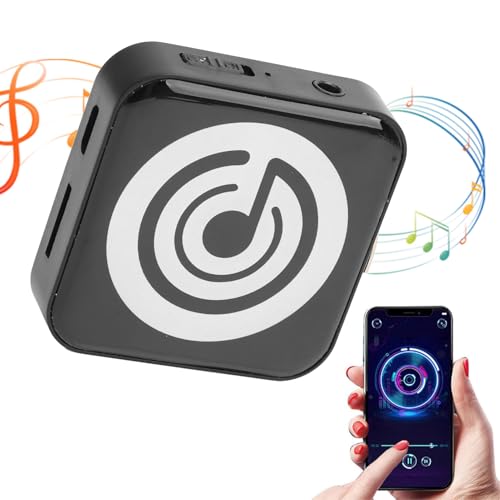 Bluetooth 付き MP3 プレーヤー、180mAh バッテリー付きポータブル音楽プレーヤー、ユニバーサル 3.5mm インターフェイス、最大 32GB のメモリカードをサポート (BLACK)