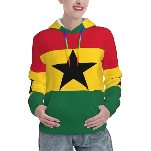 Sweat drapeau Ghana femme tendance automne pour un style urbain et décontracté