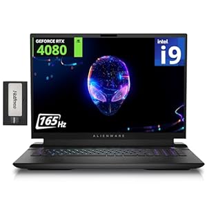 Dell Alienware M18 R2 Gaming Laptop, 18″ QHD 165Hz 3ms Display, Intel i9-14900HX, 64GB DDR5, 4TB PCIe SSD, GeForce RTX 4080 12GB GDDR6, Backlit Keyboard, Win 11 Pro, Black, 256GB Docking Station Set