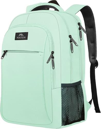 Image of MATEIN 15.6-Inch Laptop Backpack with USB Charging Port, Slim Lightweight Water Resistant Travel Backpack for Women