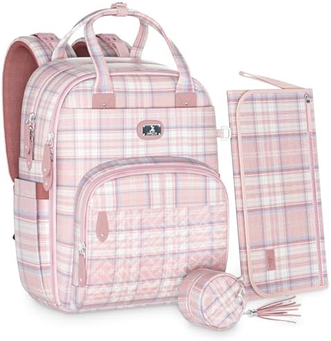 Dikaslon Wickeltasche Rucksack Großer Wickelrucksack mit Multifunktions-Babytaschen und mobiler Wickelauflage - Schnullerhalter und Kinderwagengurte - für Mama und Papa, Einheitsgr