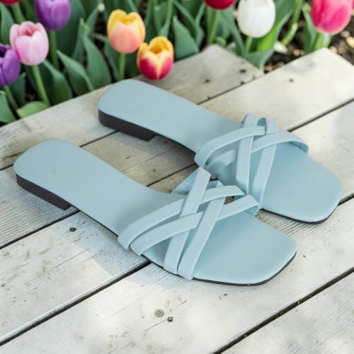 Image of Women's Slippers | Comfortable Flat Chappals for Women with Bow Detail | Stylish Casual Chappals, Trendy Summer Sandals, Comfortable Footwear for Daily Use