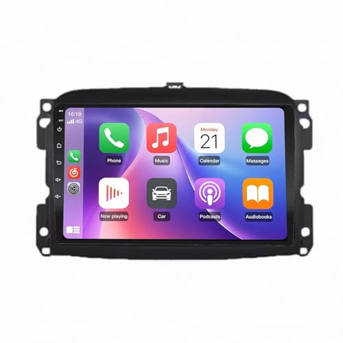 Radio de coche CarPlay para Fiat 500L con pantalla HD, Bluetooth y cámara trasera integrada