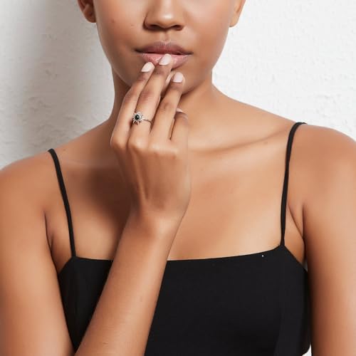 PERIMADE Custom Sun Photo Projection Ring Personalized Picture Ring 925 Sterling Silver Customized Text & Love in 100 Languages Cubic Zirconia Ring Memorial Gift for Women Birthday Anniversary4