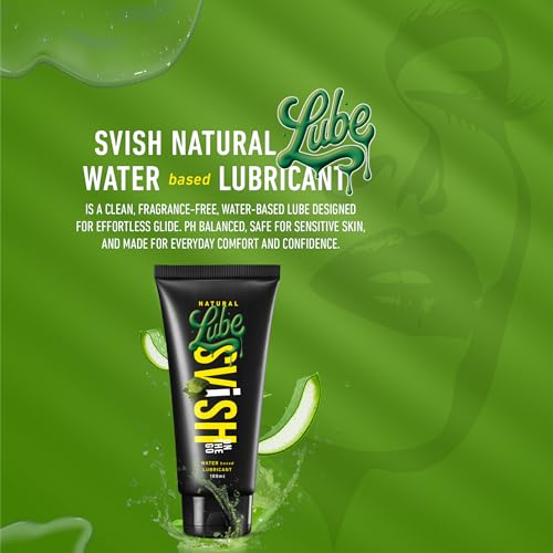 Image of Svish Water Based Edible Natural Lubricant - 100ml | Intimate Gel for Smooth & Long-Lasting Comfort | Safe, Non-Sticky & pH Balanced | Ideal for Couples