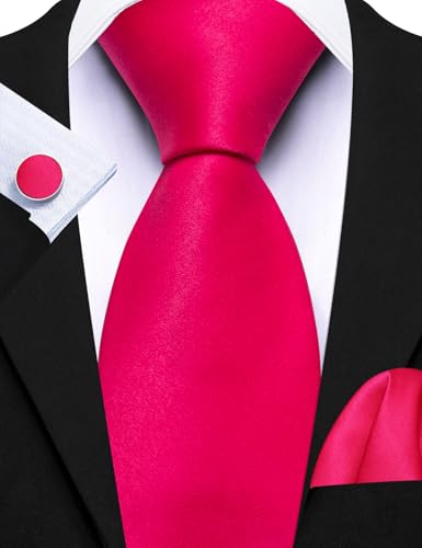 Image of Barry.Wang Men 6PCS Tie Silk Gift Necktie Clip Woven Tie Sets Party