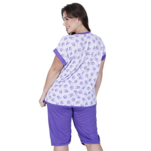 Pijama De Calor Manga Curta Calça Curta Bermudão Pescador hospital confortável (M (42/44))