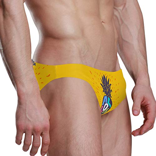 Men Swim Brief Bikini Aloha Pineapple Beach Bikini for Men Swim Underwear Large3