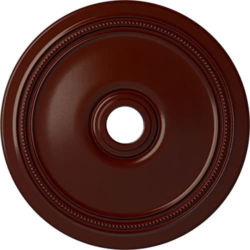 Image of Ekena Millwork CM24DIBMF Diane Ceiling Medallion, 24 inchOD x 3 5 /8 inchID x 1 1 /4 inchP (Fits Canopies up to 6 1 /4 inch), Hand-Painted Brushed Mahogany