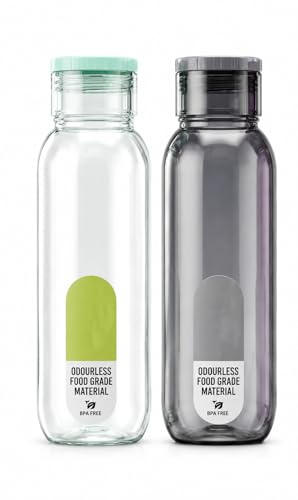 Image of Fridge Bottle Set | BPA Free Plastic Water Bottle | Hygienic, Leak-Proof, Food Grade, Non-Toxic, Odorless | Ideal for Home, Office, Travel & Fridge Use (New-multi, 500, Milliliters)