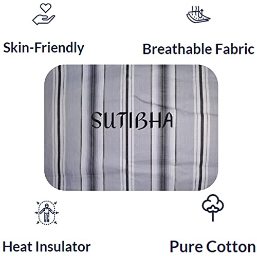 Image of Men's Lattha Traditional Pure Cotton Underwear aka Patta wala Janghiya, Dhari wala / Striped Undergarment, Khadi Latthe Ka Jangia, Nicker,Chaddi; Nade wala kachha with wide Miyani /Asan & Back Pocket & Drawstring /Nada