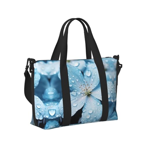 Blue Flower print Crossbody Travel Bags Fashion Travel Bags Items Travel Bags Tote Bags3