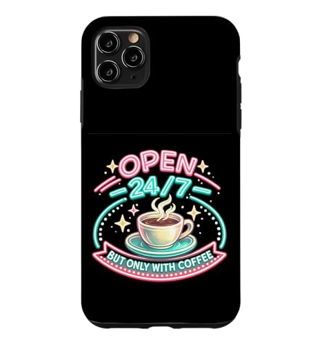 Powered By Coffee ���B���e�[�W�J�t�F�T�C���O���t�B�b�N �X�}�z�P�[�X iPhone 11 Pro Max �p