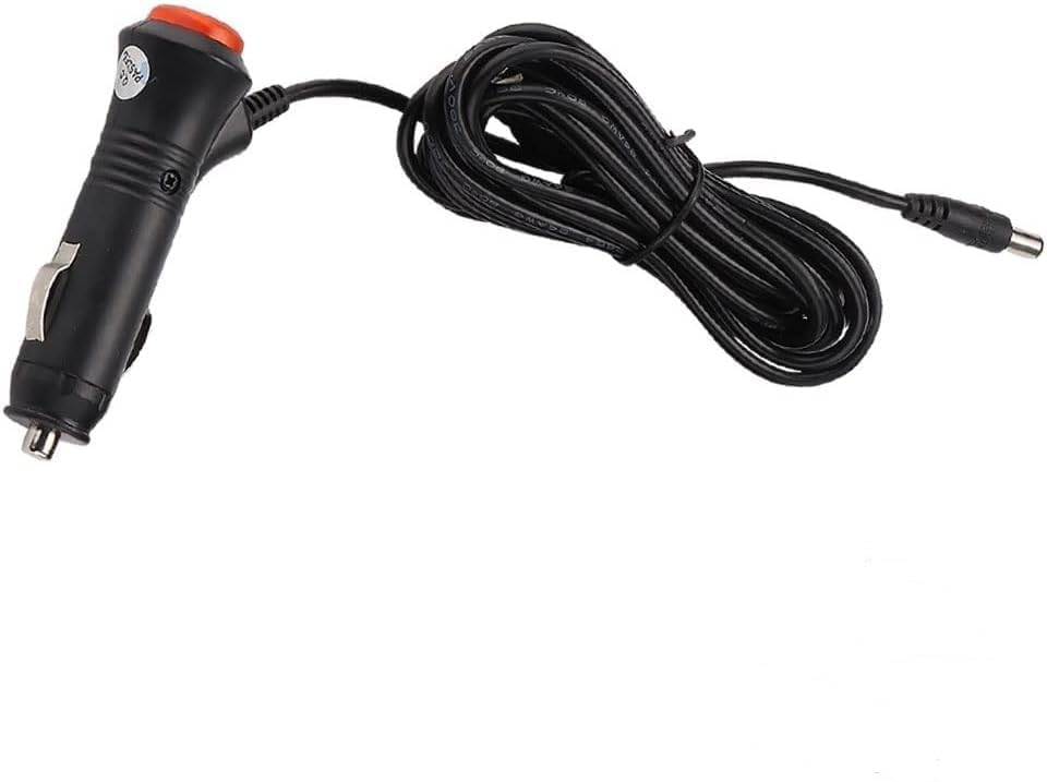 Image of 12V /24V Car Cigarette Lighter Power Supply Adapter Male Plug Extension 1.5 Meter Cable with Switch Button.