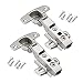 Produktbild SOTECH 4 Stück Hettich Sensys 8645i TH 52 Mittelanschlag Scharnier inkl. Schrauben M4 x 20 mm Halb Vorliegend Öffnungswinkel 110 Grad mit integrierter Dämpfung und Kreuzplatte Distanz 1,5 mm